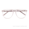 Hot Sale Retro Vintage Classic Acetate Cheap Optical Frame Blue Light Double Bridge Eyewear